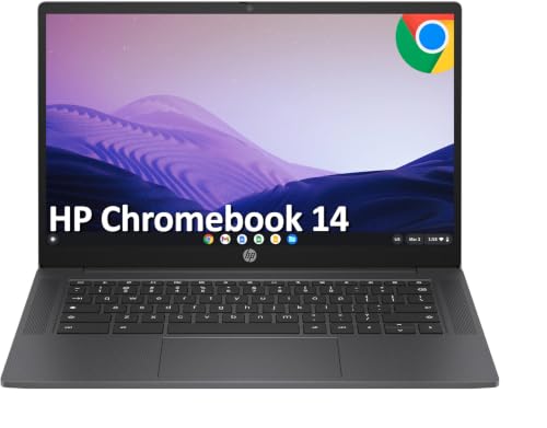 Image of HP Chromebook 14 Laptop (14 inch HD, Intel 4-Core N100, 4GB RAM, 64GB eMMC) for Home, Students & Everyday Use, Fast Charge, 12-Hr Battery Life, Webcam, Wi-Fi 6, Chrome OS (Renewed)