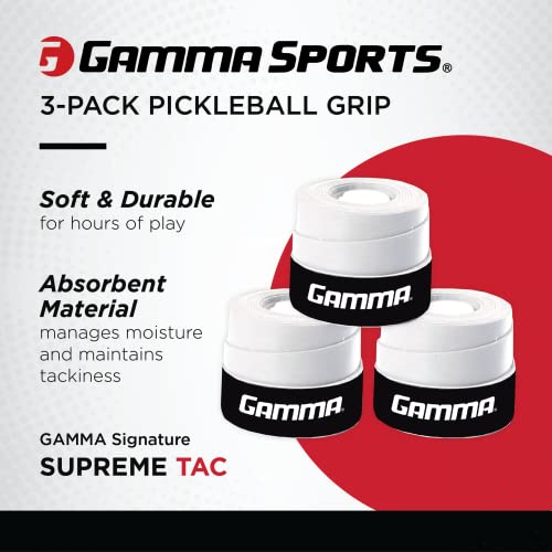 Gamma Agso10 Supreme Overgrip White, 3 Pack #TOP1