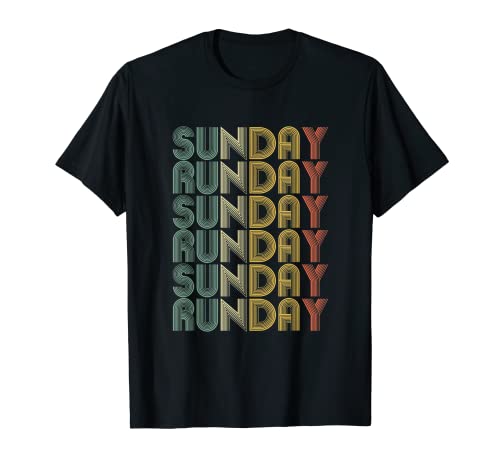 Sunday Runday – Vintage Retro Training Idoneità Sport Maglietta