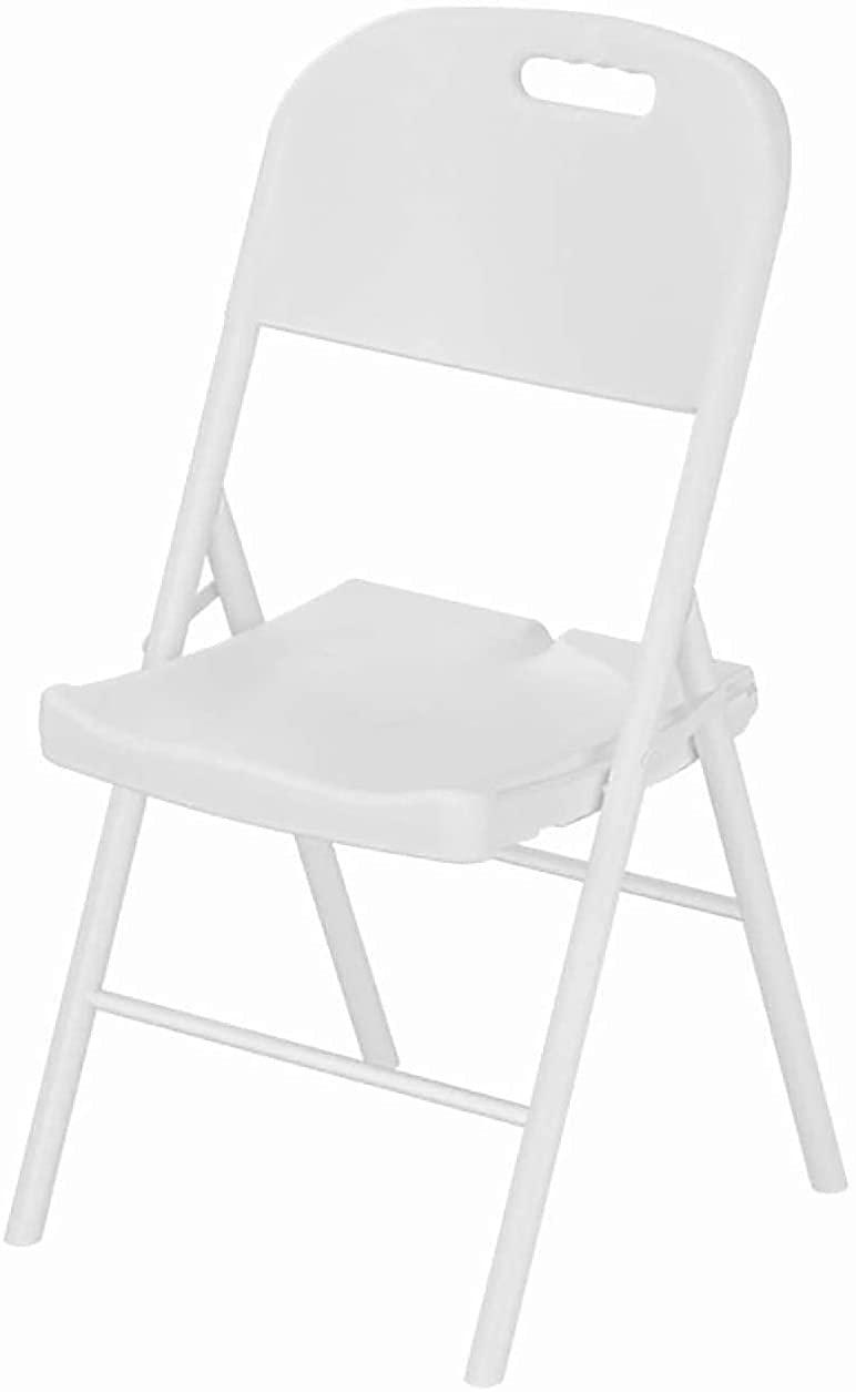 Foldaway Chair High-Back Folding Camping Chair Household Plastic Folding Chair Conference Chair Folding Chairs for Balcony Yard Garden Foldable Chairs Indoor White,B (Size : B)