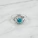 Natural Round Blue Turquoise December Birthstone Handmade Solitaire Ring in 925 Sterling Silver Wedding Gift for Her Women (9.5)
