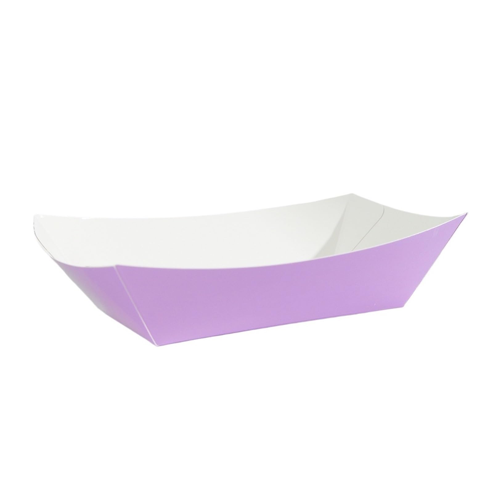 100 Pcs Colorful Disposable Paper Boat Boxes for Snacks, Fries, Desserts, BBQ & Picnic