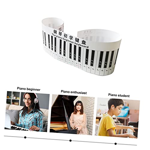 GREENADSCAPE Clavier de piano simulé claviers instrument Autocollants clavier autocollants de touches de piano clavier électronique piano enfant clavier de piano 3d autocollant piano PVC Black - Les Beatles, Paul McCartney, John Lennon, RIngo Starr, George Harrison GREENADSCAPE Clavier de piano simulé claviers instrument Autocollants clavier autocollants de touches de piano clavier électronique piano enfant clavier de piano 3d autocollant piano PVC Black – Image 5