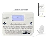 SUPVAN E12 Etikettendrucker, mit QWERTZ Tastatur und Beleuchtetem Grafikdisplay, 1 Rollen Wasserfester Selbstklebend Etiketten für Heim, Büro & Schule, Weiß