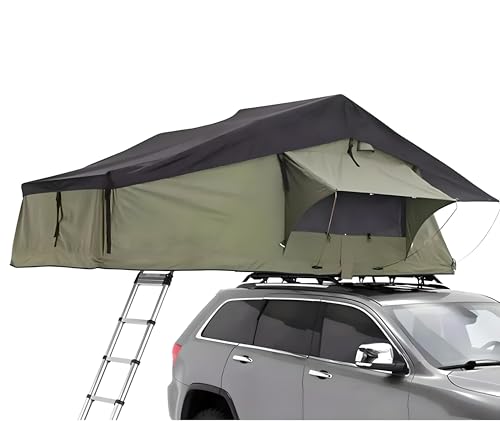 Tienda de campaña para coche, 163 x 125 x 26 cm, verde y negro