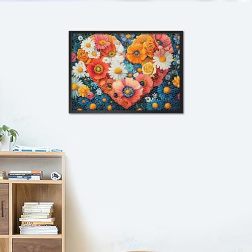 Puzzle de 1000 piezas de Flor DJ con auriculares, rompecabezas colorido para adultos 6