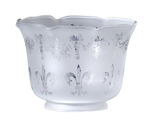 Image of B&P Lamp 4 inch Fitter Fleur-De-Lis Gas Shade, 5 1 /4 inch Ht., 7 1 /2 inch Diameter