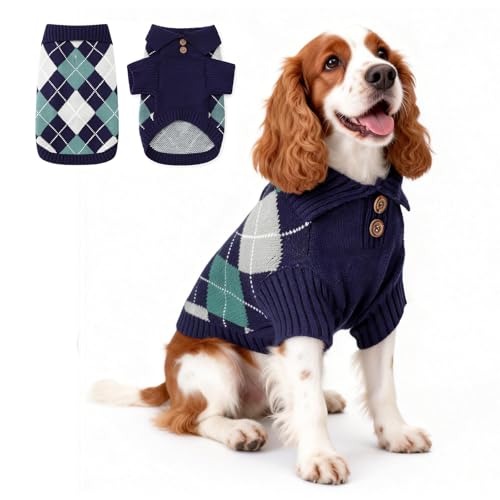 XPStitchPaw Dog Sweater for Medium Dogs, Winter Fleece Outfit with Easy Belly Opening, Collar Pet Clothes for Christmas weatshirt Outfit for Dogs Cats Pet Appare Warm Soft Sweatshirt (M) by XPStitchPaw - Used condition - US$11.03