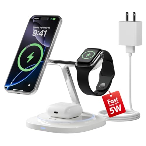 3 in 1 Magnetic Wireless Charger for Apple - Fast Charging Station Compatible - image 1