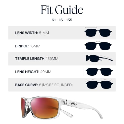 Image of Revo Sunglasses Harness: Polarized Lens with Rectangle Sport Wrap Frame