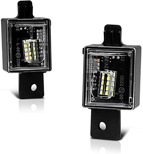 eLoveQ 15 SMD LED License Plate Lights Lamp Assembly Replacement For 2015-2020 Chevy Silverado / Colorado & 2015- 2020 GMC Sierra / Canyon