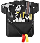 Likesing Tool Belts for Men, 5-in-1 Oxford Work Pouch Small Tool Belt for Women, Black Utility Wa...
