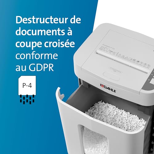 Dahle Shredmatic 150 Distruggidocumenti Con Autofeed (150 Fogli, Taglio A Particelle P-4, Contenitore Di Raccolta Da 24 L, Esente Da Manutenzione), Grigio - 3
