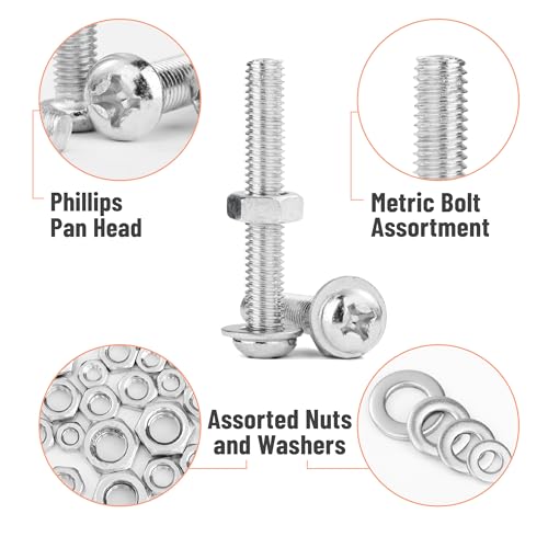 image for Mr. Pen- Nuts and Bolts Assortment Kit, 1080 pcs, Carbon Steel M3 M4 M