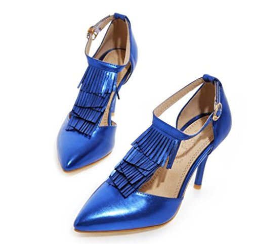 GZD?FêTe De Mariage pour Femme Mid High Heel Pumps Chaussures Court Taille Plate-Forme Stiletto, 35