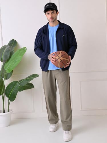 Image of FITINC Men's Sports Jacket | Regular Fit | Full Zip | Zipper Pockets | Jacket for Gym, Running, Cycling & Travel