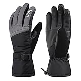 MCTi Skihandschuhe Winterhandschuhe Damen Warm Wasserdicht Touchscreen Handschuhe Thermo Thinsulate mit Anti-Verloren Handschlaufe
