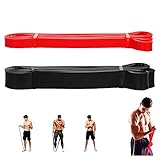 Fitnessbänd Hochwertige Resistance Bands, widerstandsbänder für alle, EIN roter und EIN schwarzer Fitnessbänder Set,Aus TPE Material widerstandsbänder krafttraining