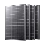 Callsun N-Type 16BB 400 Watt Solar Panel, 4Pcs Compact 12V 100W Solar Panel, 25% High Efficiency Monocrystalline PV Module, for Off-Grid, Rooftop, Farm,RV, Camper, Trailer, Marine(100w 4-Pack Panel)