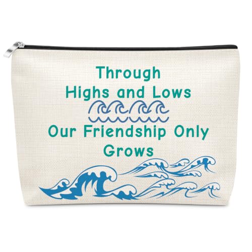 Sazuwu Wave Makeup Bag Friendship Gifts for Women Best Friend Birthday Gift