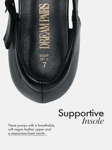 DREAM PAIRS Women's Dress Shoes Mary Janes Comfortable Low Block Heels Pumps Round Closed Toe Chunky Ankle Strap Shoes for Work Flight2