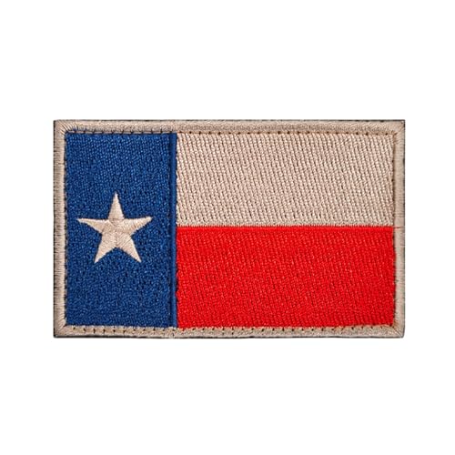 Texas Lone Star Flag Patch - Embroidered TX Emblem Badge