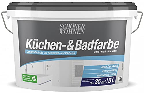 Küchen- und Badfarbe weiß matt 5,0 l Schöner Wohnen