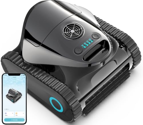 Image of C1 Cordless Robotic Pool Cleaner with 180Mins, Wall Climbing & Waterline Cleaning, Long Runtime, Dual Layers, Automatic Pool Vacuum with APP, Multi Cleaning Modes and Paths, Obsidian