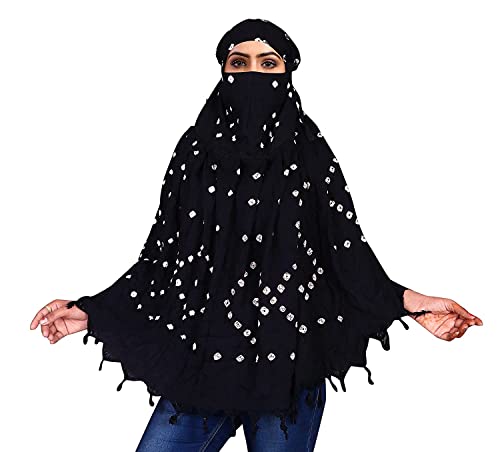 Image of Cotton Long Scarf Cum Mask Scarves Usable for Vehicle Driver | White Printed Design Fabric | Universal Size | Soft & Breathable Sun Protection | For Girl & Women