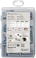 fischer Meister-Box Wohnraum, 160-teiliges Dübel- und Schraubenset, 6-8 mm Durchmesser, 30-40 mm Länge, für Heimwerker und Profis, optimal für Ziegelwände – Ansicht 3