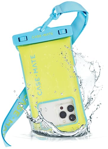 Case-Mate IP68 Waterproof Phone Pouch - Floating Waterproof Phone Case with Crossbody Lanyard - Beach Cruise Ship Travel Essentials - Compatible with All Devices - Touchscreen Friendly - Citrus Splash
