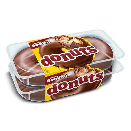 Donuts Bombón de 4 unidades envasados, 220gr (55gr cada Donuts)