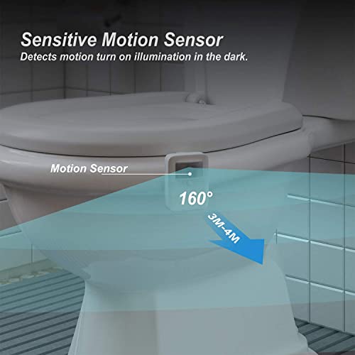 Witshine Rechargeable Toilet Night Light 3Pack Motion Sensor Activated Led Color Changing Bowl Lamp, Fun Bathroom Accessory Cool Gadgets For Kids Men Him Her #TOP1