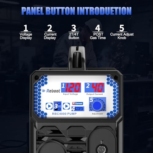 Reboot Plasma Cutter With Built In Air Compressor 40A 120V IGBT Inverter Digital Cutting Machine, 3/8 Inch Clean Cut And 3/5 Inch Max Cut High Frequency by Reboot - Image 3