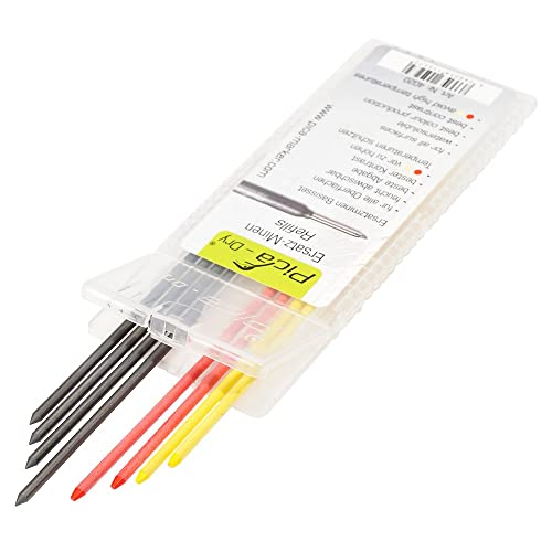 Pica Dry Pencil Refills for 3030 Markers 2 x Red, 2 x Yellow, 4 x Black 4020