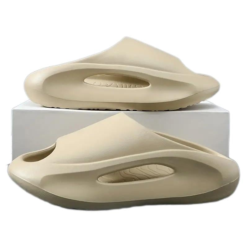 Pat-X Anti-Slip Sole Soft Fluffy Cloud Shoes for Women Men, Open Toe House Slippers