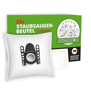 SAUG-FREUnDE I 20 Vacuum Cleaner Bags for Siemens Z 7.0 Series Z7.0: VSZ7A400, VSZ7442S, VSZ7M1, VSZ7330, VSZ7A337M, Siemens Q 5.0 Series Q5.0: VSQ5X12M1, VSQ5X1230, Q5X12 38.