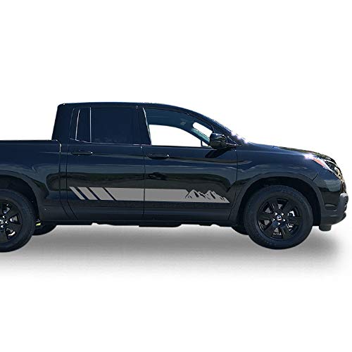 Decal Sticker Vinyl Lower Mountain Stripe Kit Compatible with Honda Ridgeline 2016 - Present (Gray)