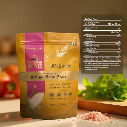 Image of Himalayan Natives Himalayan Pink Salt 1Kg | Sendha Namak | Mineral Rich | Pure Himalayan Salt