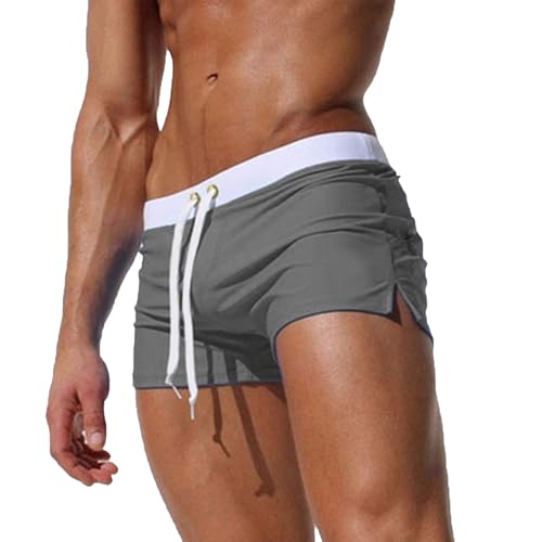 Image of TONLEN Mens Swimwear Short Swim Trunks with Zipper Pocket