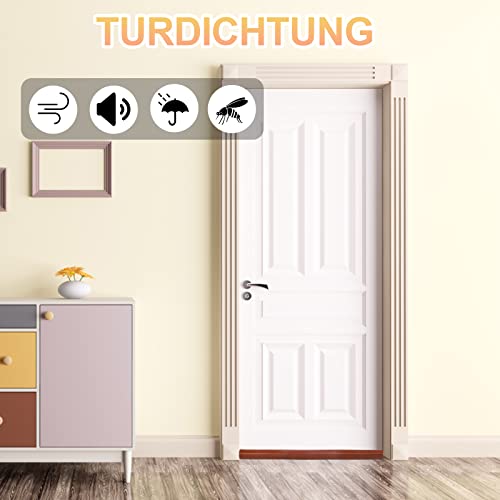 Tochtstrip voor deuren, 96 cm, deurafdichting, tochtstopper met dubbele afdichting, deurafdichting om verwarmingskosten te besparen, deurtochtstopper, windstopper voor deuren - Image 8