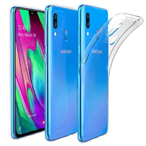 Oprimio Kristallklar Hülle für Samsung A40 [Silikon Hülle] [prozent100 Durchsichtig] [Deutsche Material] [Ultra Dünn] Klar Handyhülle für Samsung Galaxy A40
