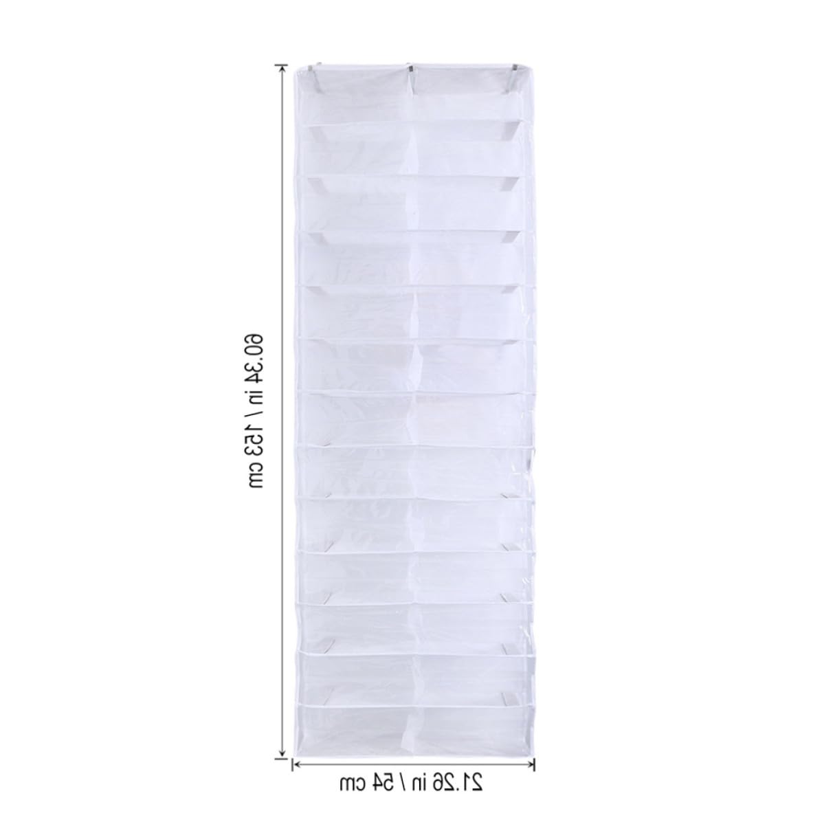 Colgador para Puerta 26 Bolsillos, Organizador de Zapatos para Armario, Gran Capacidad, Material Pvc y Tela No Tejida, Adecuado para Dormitorio o Armario, 2 Piezas