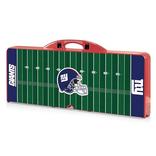 Image of PICNIC TIME NFL Picnic Table Portable Folding Table with Seats and Umbrella