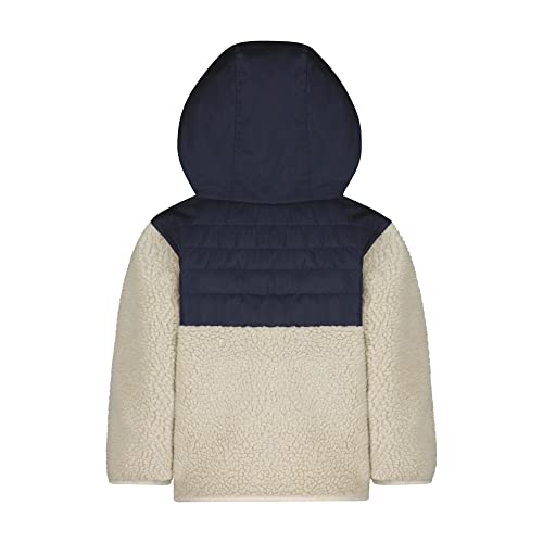 Image of LONDON FOG Boys' Hooded Pull on Winter Coat, Soft Fleece and Puffer Jacket