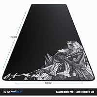 TITANWOLF - Übergröße Mauspad Gaming Titanwolf 1200x400mm - XXXL Mousepad groß mit Motiv - Tischunterlage Large Size - verbessert Präzision und Geschwindigkeit - XXL für Logitech Maus und Tastatur – Ansicht 3