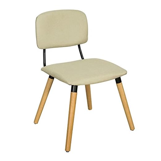 SoBuy,Matstol, Skrivbordsstol, Testad för 120 kg, beige, FST54-MI