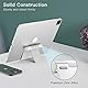 JETech Tablet Ständer, Verstellbare Tragbar Tablet Halter, Faltbarer Tisch Halterung, Dock für iPad/iPad Pro/Air/Mini, Galaxy Tab A8/A7 Lite/A7/S8/S7, Tab/Phones(4-13), Silber
