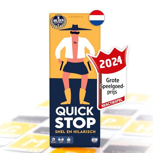 QUICKSTOP – Het ultieme kaartspel voor snelle denkers & grappige momenten | Familie- & Partyspel | Vanaf 10 Jaar | 2–7 Spelers | 30 Min | Compact Reisspel voor Elke Gelegenheid