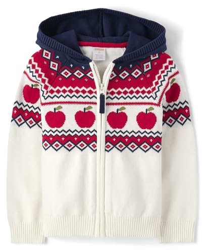 Gymboree,and Toddler Long Sleeve Zip Up Hoodie,Apple Gray,18-24 Months